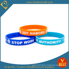 China Wholesale Promotional Rubber Bracelets with Customized Logo at Factory Price